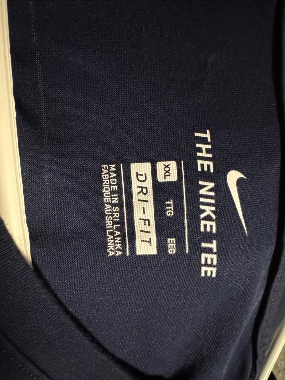 Nike Navy Long Sleeve Dri-FIT Tee with Lightning Heart Logo